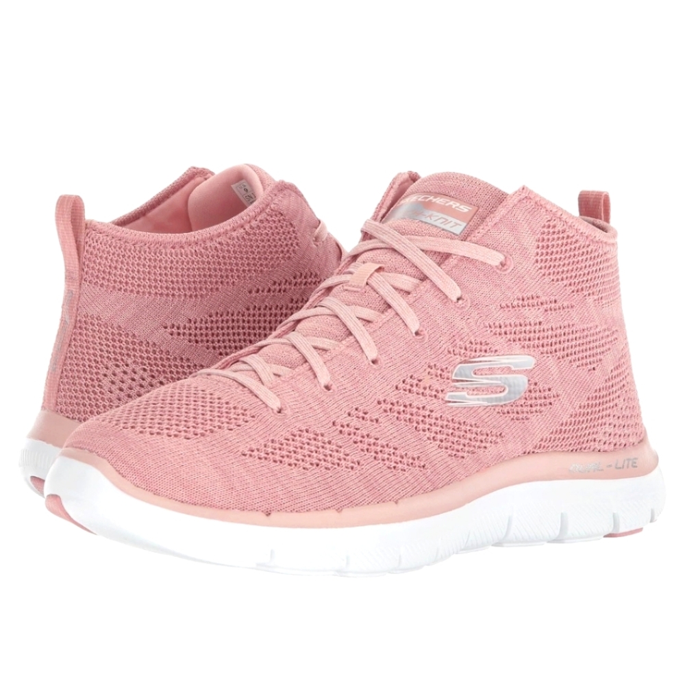 ❤️ Skechers Modern for women's pink crochet tennis athletic size 7